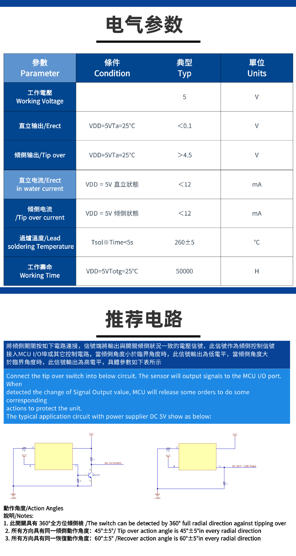 防傾倒開關A2TS-V